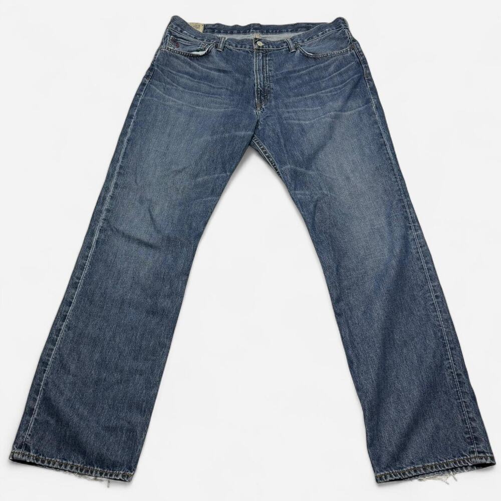 Vintage Polo Ralph Lauren Co. Blue Denim Jeans 38x34 Straight Leg Mens